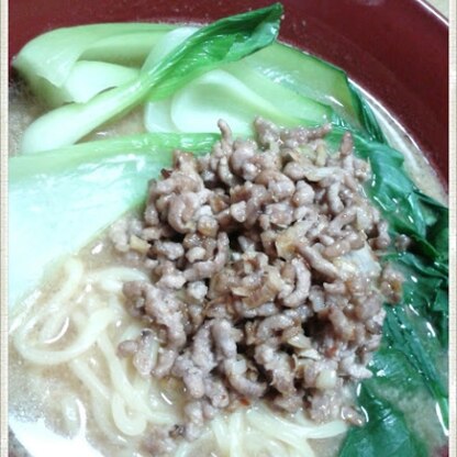 生麺使いました^-^ 一手間でいつもの味噌ラーメンが豪華に！ごちそうさまでした☆